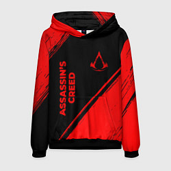 Толстовка-худи мужская Assassins Creed - red gradient вертикально, цвет: 3D-черный
