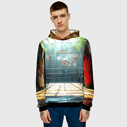 Толстовка-худи мужская Ринг под открытым небом, цвет: 3D-черный — фото 2