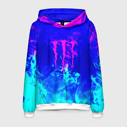 Мужская толстовка Monster energy дым неоновый