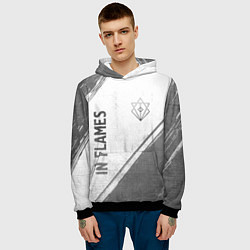 Толстовка-худи мужская In Flames - white gradient вертикально, цвет: 3D-черный — фото 2