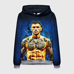 Толстовка-худи мужская Дастин Порье на синем, цвет: 3D-меланж