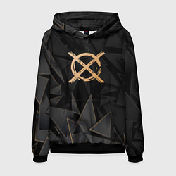 Толстовка-худи мужская CreepyPasta golden poly, цвет: 3D-черный