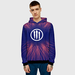 Толстовка-худи мужская Three Days Grace red energy, цвет: 3D-черный — фото 2