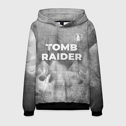 Мужская толстовка Tomb Raider - grey gradient посередине