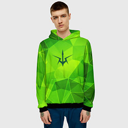 Толстовка-худи мужская Code Geass green poly, цвет: 3D-черный — фото 2