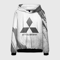 Мужская толстовка Mitsubishi - white gradient