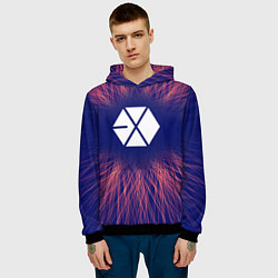 Толстовка-худи мужская Exo red energy, цвет: 3D-черный — фото 2