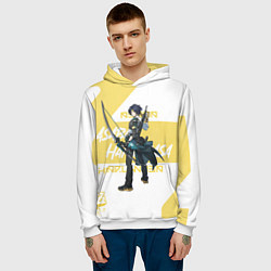 Толстовка-худи мужская Асаба Харумаса - ZZZ, цвет: 3D-белый — фото 2