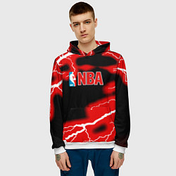 Толстовка-худи мужская NBA шторм, цвет: 3D-белый — фото 2