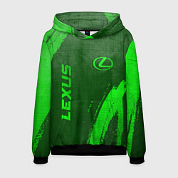 Мужская толстовка Lexus - green gradient вертикально