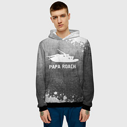 Толстовка-худи мужская Papa Roach - grey gradient, цвет: 3D-черный — фото 2