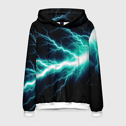 Толстовка-худи мужская Lightning blue, цвет: 3D-белый