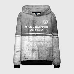 Толстовка-худи мужская Manchester United - grey gradient посередине, цвет: 3D-черный