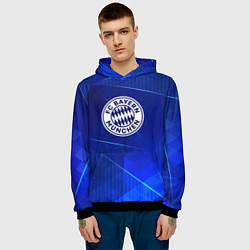 Толстовка-худи мужская Bayern blue poly, цвет: 3D-черный — фото 2