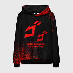 Толстовка-худи мужская JoJo Bizarre Adventure - red gradient, цвет: 3D-черный