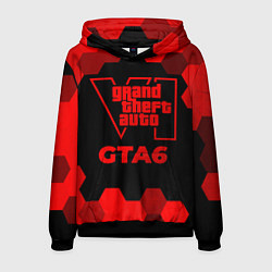 Мужская толстовка GTA6 - red gradient