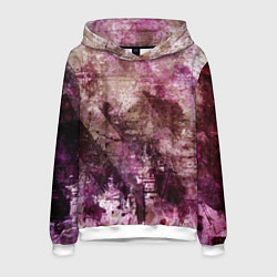 Мужская толстовка Абстракция - dark trash atom with violet