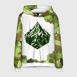 Толстовка-худи мужская Камуфляж альпениста, цвет: 3D-белый