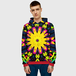 Толстовка-худи мужская Звездный калейдоскоп, цвет: 3D-красный — фото 2