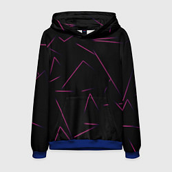 Толстовка-худи мужская Color pink line, цвет: 3D-синий