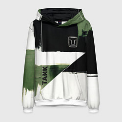 Толстовка-худи мужская Tank логотип машины, цвет: 3D-белый