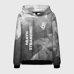 Мужская толстовка Death Stranding - grey gradient вертикально