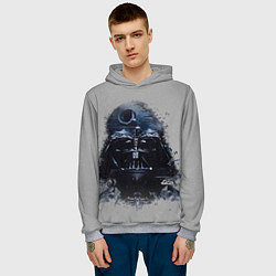 Толстовка-худи мужская Звёздные войны империя вейдера, цвет: 3D-меланж — фото 2