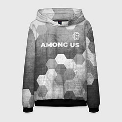 Мужская толстовка Among Us - grey gradient посередине