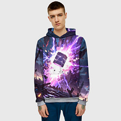 Толстовка-худи мужская Магический куб, цвет: 3D-меланж — фото 2