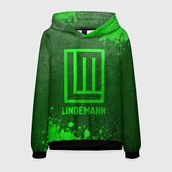 Толстовка-худи мужская Lindemann - green gradient, цвет: 3D-черный