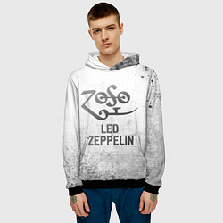 Толстовка-худи мужская Led Zeppelin - white gradient, цвет: 3D-черный — фото 2