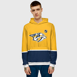 Толстовка-худи мужская Нэшвилл Предаторз хоккей, цвет: 3D-белый — фото 2