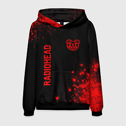Толстовка-худи мужская Radiohead - red gradient вертикально, цвет: 3D-черный