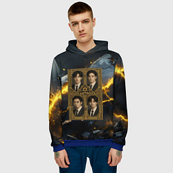 Толстовка-худи мужская Astro в золотой рамке, цвет: 3D-синий — фото 2