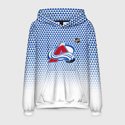 Толстовка-худи мужская Колорадо Эвеланш - геометрический градиент, цвет: 3D-белый