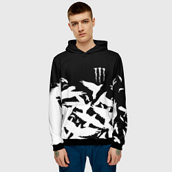 Толстовка-худи мужская Monster energy crow, цвет: 3D-черный — фото 2