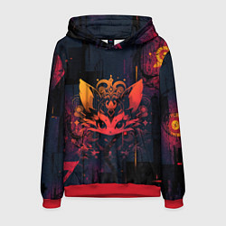 Толстовка-худи мужская Магический лисёнок, цвет: 3D-красный