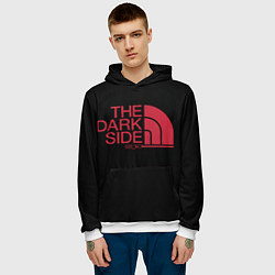 Толстовка-худи мужская The darkside, цвет: 3D-белый — фото 2