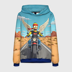 Толстовка-худи мужская Летящий в даль Гомер - Ария, цвет: 3D-синий