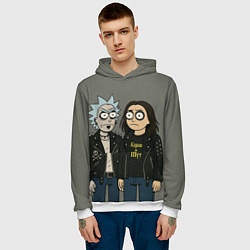 Толстовка-худи мужская КиШ - Рик и Морти, цвет: 3D-белый — фото 2