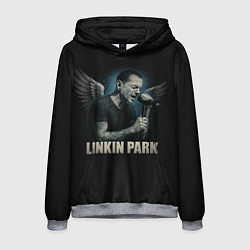 Толстовка-худи мужская Chester Bennington - Angel, цвет: 3D-меланж
