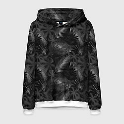 Толстовка-худи мужская Palm black and white, цвет: 3D-белый