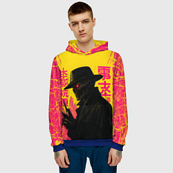Толстовка-худи мужская Фредди Крюгер - киберпанк, цвет: 3D-синий — фото 2