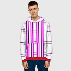 Толстовка-худи мужская Neon pink, цвет: 3D-красный — фото 2