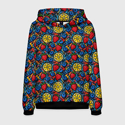 Мужская толстовка Ягоды и фрукты паттерн