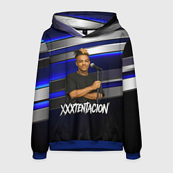 Мужская толстовка XXXTentacion с микрофоном довольный