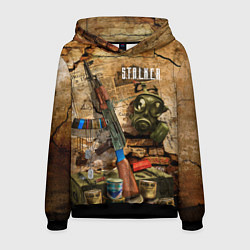 Толстовка-худи мужская Сталкер - тени из прошлого, цвет: 3D-черный
