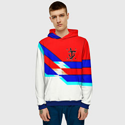 Толстовка-худи мужская Doom geometry cyber sport, цвет: 3D-синий — фото 2