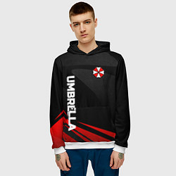 Толстовка-худи мужская Umbrella - спорт, цвет: 3D-белый — фото 2