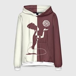 Толстовка-худи мужская Силуэт африканки, цвет: 3D-белый